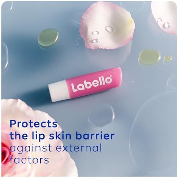 Labello lip balm, moisturising lip care, soft rose, 4.8g - Image 3